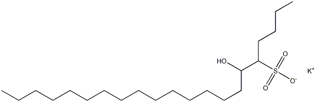 6-Hydroxyhenicosane-5-sulfonic acid potassium salt Struktur