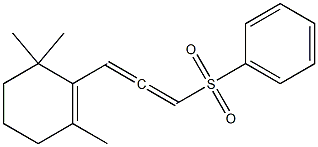 2-[[(R)-3-(Phenylsulfonyl)-1,2-propanedien]-1-yl]-1,3,3-trimethyl-1-cyclohexene Struktur