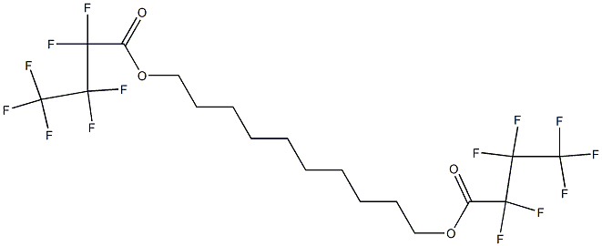 Bis(heptafluorobutanoic acid)1,10-decanediyl ester Struktur