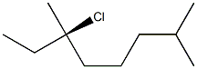 [R,(-)]-3-Chloro-3,7-dimethyloctane Struktur