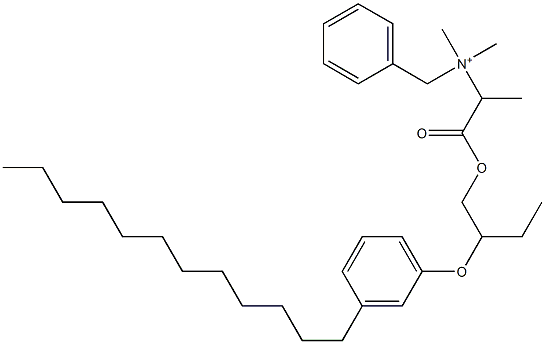 N,N-Dimethyl-N-benzyl-N-[1-[[2-(3-dodecylphenyloxy)butyl]oxycarbonyl]ethyl]aminium Struktur