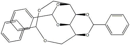 1-O,6-O:2-O,4-O:3-O,5-O-Tribenzylidene-D-glucitol Struktur