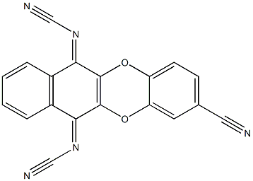 N,N'-Dicyano-2-cyanobenzo[b]naphtho[2,3-e][1,4]dioxin-6,11-diimine Struktur