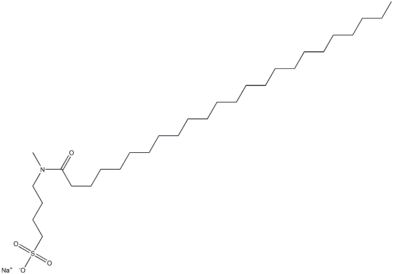 4-[N-(1-Oxotetracosyl)-N-methylamino]-1-butanesulfonic acid sodium salt Struktur