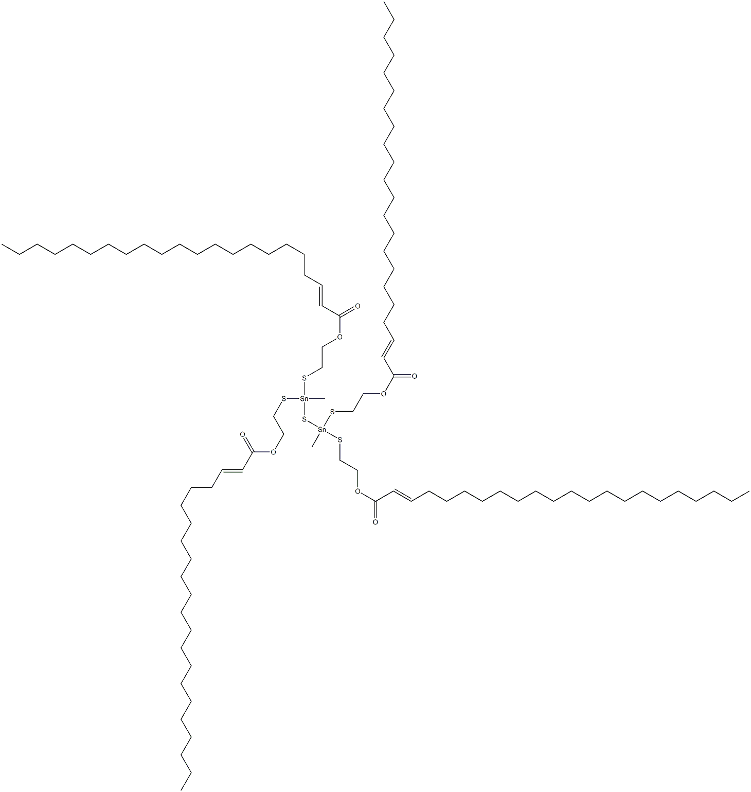 Bis[methylbis[[2-(1-henicosenylcarbonyloxy)ethyl]thio]stannyl] sulfide Struktur