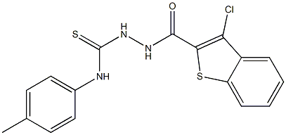 3-Chloro-N'-[(4-methylphenyl)thiocarbamoyl]benzo[b]thiophene-2-carbohydrazide Struktur