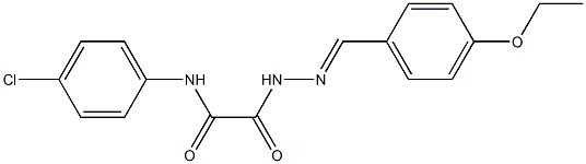 N-(4-CHLOROPHENYL)-2-(2-(4-ETHOXYBENZYLIDENE)HYDRAZINO)-2-OXOACETAMIDE Struktur