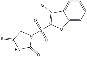 1-(3-bromobenzofuran-2-ylsulfonyl)-4-thioxoimidazolidin-2-one Struktur