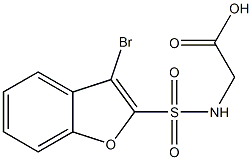 2-(3-bromobenzofuran-2-sulfonamido)acetic acid Struktur