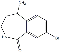 5-amino-8-bromo-2,3,4,5-tetrahydrobenzo[c]azepin-1-one Struktur