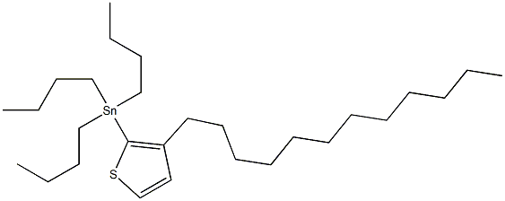 Tributyl-(3-dodecyl-thiophen-2-yl)-stannane Struktur