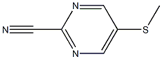 5-Methylsulfanyl-pyrimidine-2-carbonitrile Struktur