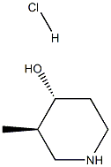 (3R,4R)-3-methylpiperidin-4-ol hydrochloride Struktur