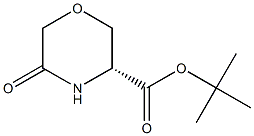 (3R)-5-Oxo-3-morpholinecarboxylic Acid 1,1-Dimethylethyl Ester Struktur