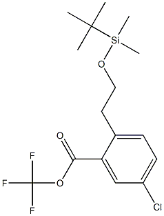 2-(2-((tert-Butyldimethylsilyl)oxy)ethyl)-5-chlorobenzoic Acid Trifluoromethyl Ester Struktur