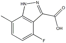 4-FLUORO-7-METHYL-3-(1H)INDAZOLECARBOXYLIC ACID Struktur