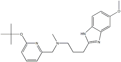 N-[(6-TERT-BUTOXYPYRIDIN-2-YL)METHYL]-3-(5-METHOXY-1H-BENZIMIDAZOL-2-YL)-N-METHYLPROPAN-1-AMINE Struktur