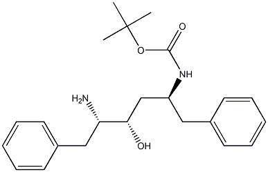 TERTBUTYL(2S,4S,5S)-5-AMINO-4-HYROXY 1,6 DIPHENYLHEXAN-2YL-CARBAMATE Struktur