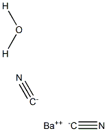 Barium cyanide monohydrate Struktur