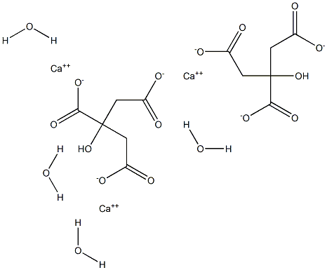 Calcium citrate tetrahydrate Struktur