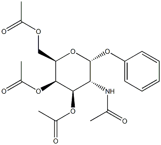 Phenyl2-acetamido-3,4,6-tri-O-acetyl-2-deoxy-a-D-galactopyranose Struktur