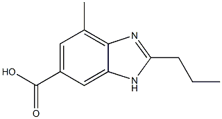 2-propyl-4-methyl-benzimidazol-6-carboxylic acid Struktur