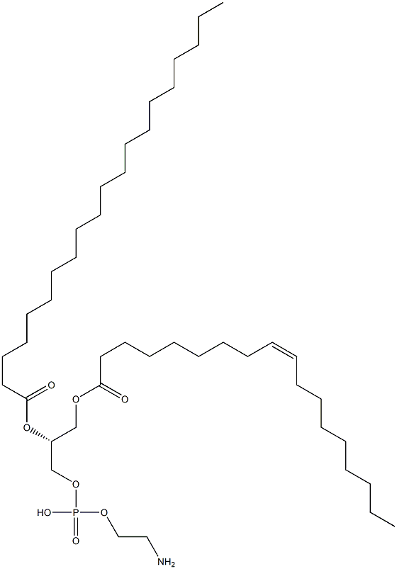 2-aminoethoxy-[(2R)-2-icosanoyloxy-3-[(Z)-octadec-9-enoyl]oxy-propoxy]phosphinic acid Struktur