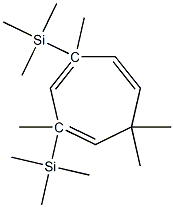 1,3,5-Cycloheptatriene, 2,4,7,7-tetramethyl-2,4-bis(trimethylsilyl)- Struktur