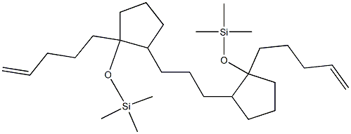 1,3-Bis[2-(4-pentenyl)-2-[(trimethylsilyl)oxy]cyclopentyl]propane Struktur