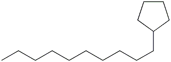 1-Cyclopentyldecane. Struktur