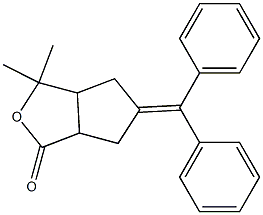 3-Oxabicyclo[3.3.0]octan-2-one, 4,4-dimethyl-7-(diphenylmethylene)- Struktur