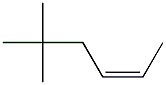 cis-5,5-Dimethyl-2-hexene. Struktur
