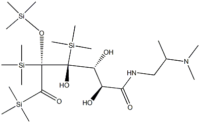 N-[2-(N,N-Dimethylamino)propyl]-d-glucuronamide, tetra(trimethylsilyl) Struktur