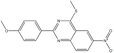 Quinazoline, 2-(p-anisyl)-4-methylthio-6-nitro- Struktur