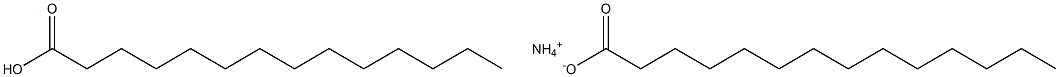 ammonium myristate, myristic acid Struktur