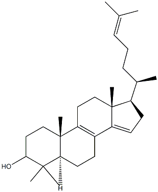 4,4-dimethyl-5alpha-cholest-8,14,24-trien-3-ol Struktur