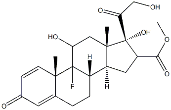 methyl 3,20-dioxo-9-fluoro-11,17,21-trihydroxy-1,4-pregnadiene-16-carboxylate Structure