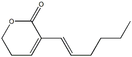 4-hydroxymethyl-2-(1-hexenyl)-2-butenolide Struktur