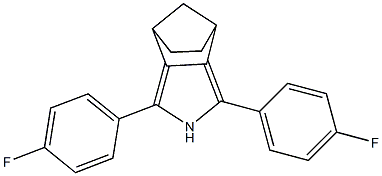 3,5-bis(4-fluorophenyl)-4-azatricyclo(5.2.1.0(2,6))deca-2,5-diene Struktur