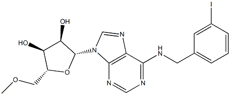 N-(3-iodobenzyl)-5'-O-methyladenosine Struktur