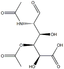 4-O-acetyl-2-acetamido-2-deoxy-mannuronic acid Struktur