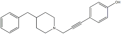 4-(3-(4-benzylpiperidin-1-yl)prop-1-ynyl)phenol Struktur