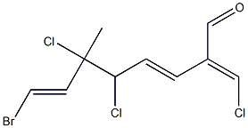 8-bromo-2-chloromethylene-5,6-dichloro-6-methyloctadien-1-al Struktur