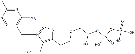 dihydroxyethylthiamine pyrophosphate Struktur