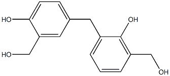 2,4'-dihydroxy-3,3'-di-(hydroxymethyl)diphenyl methane Struktur