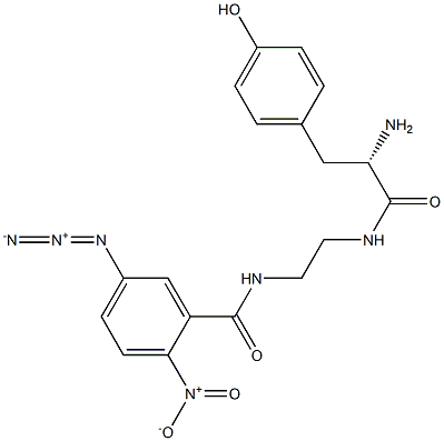 N-(tyrosyl)-N'-(5-azido-2-nitrobenzoyl)-1,2-diaminoethane Struktur