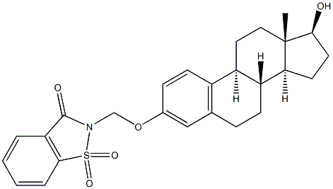 O-(saccharinylmethyl)estradiol Struktur