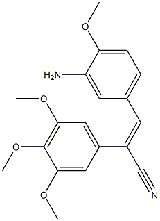 3-(3-amino-4-methoxyphenyl)-2-(3,4,5-trimethoxyphenyl)acrylonitrile Struktur