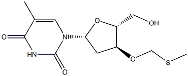 3'-O-methylthiomethylthymidine Struktur