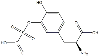 3,4-dihydroxyphenylalanine 3-O-sulfate Struktur